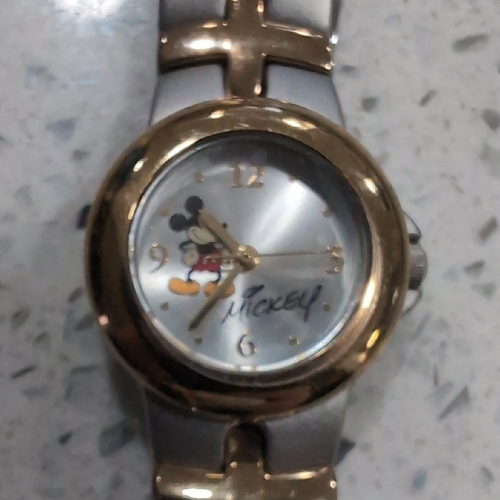 Disney Gold and Silver Mickey Mouse Watch